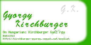 gyorgy kirchburger business card